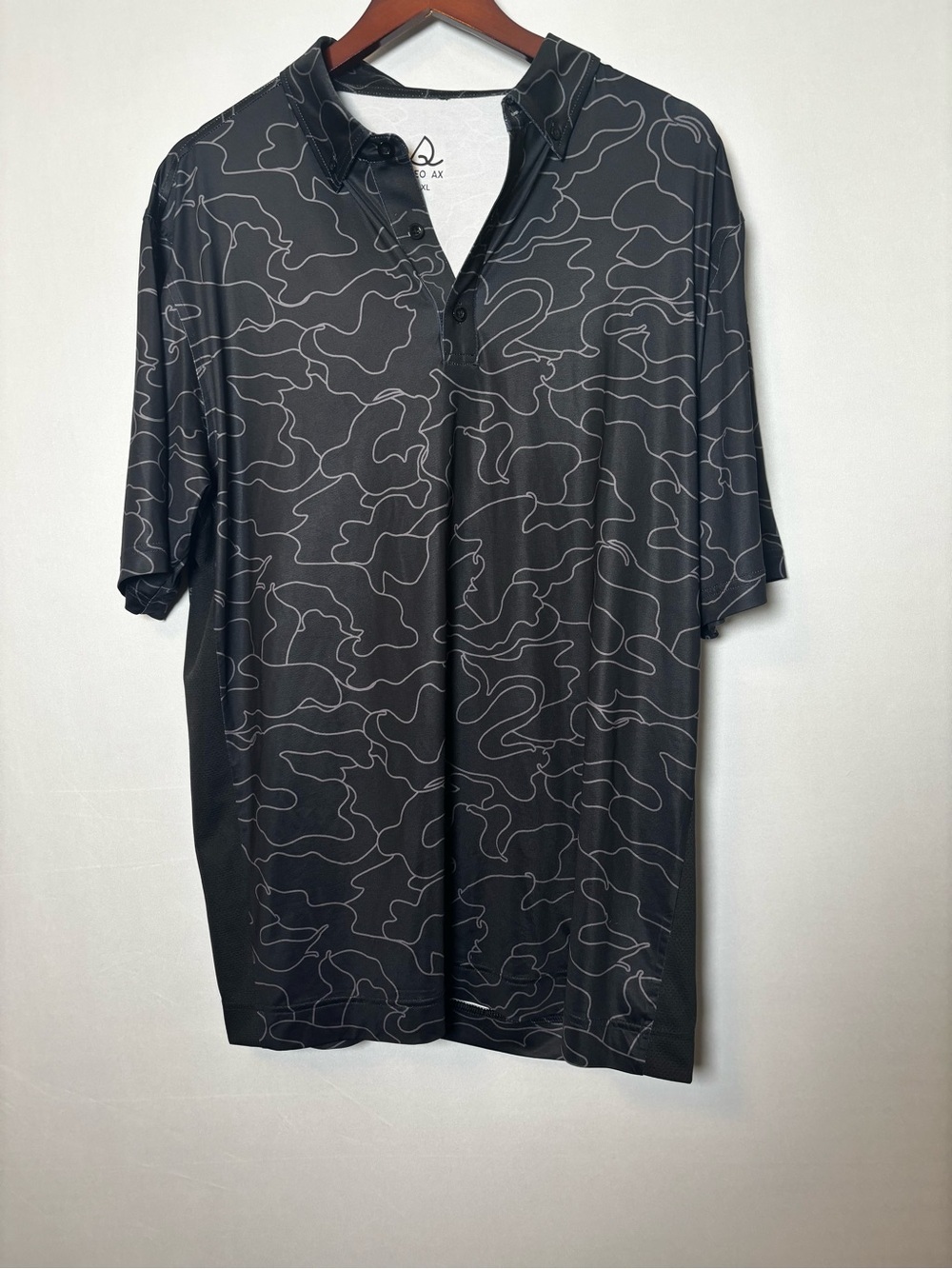 Deolax Golf Polo Black Wicking Performance Short Sleeve Mens Size XL